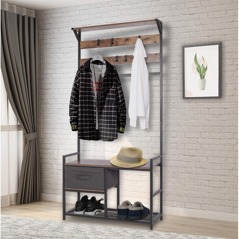 17 Stories Berkhamsted Hall Tree with Bench and Shoe Storage & Reviews